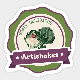Scary Delicious Artichokes Sticker